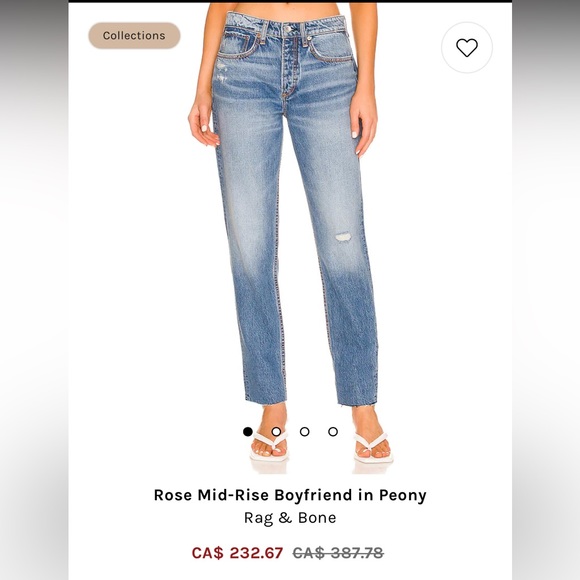 Rag & Bone mid rise boyfriend jeans - Picture 4 of 14